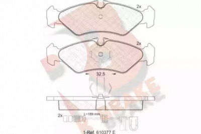 R BRAKE rb1102203 -  Комплект тормозных колодок, дисковый тормоз